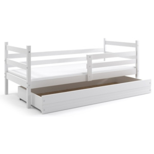 Dětská postel ERIK, 90x200 cm, bílý, bílá - VÝPRODEJ Č. 309