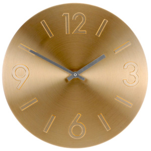 Kulaté nástěnné hodiny, hliník, Ø 35 cm
