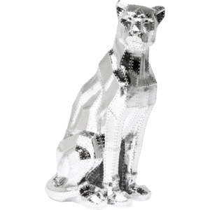 Dekorativní figurka Sitting Cat Rivet Chrome