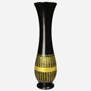 Váza 30 cm Thajsko černozlatá