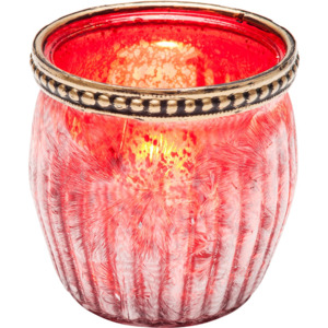 Svícen na čajovou svíčku Medina 7 cm - červený