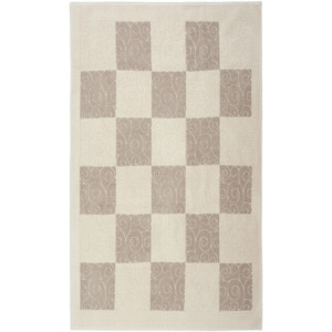 Krémový bavlněný koberec Floorist Check, 120 x 180 cm