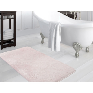 Pudrově růžová koupelnová předložka Madame Coco Smooth, 100 x 150 cm