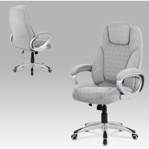 Artium Kancelářská židle, šedá látka, kříž plast stříbrný, houpací mechanismus - KA-G196 SIL2