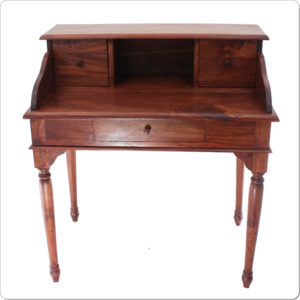 Stylový malý psací stůl Lady Diana MTP12, šuplíky z masivu, antik replika starožitná