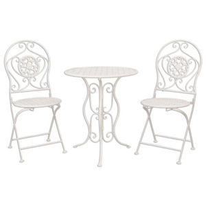 Kovový stolek a dvě židle Filipo (Clayre & Eef)