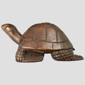 Dřevěná želva 30 cm Thajsko