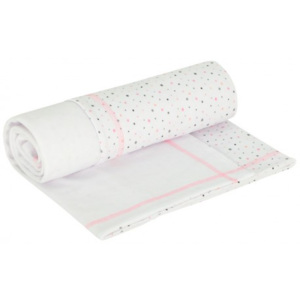 ESITO Letní dětská deka dvojitá bavlna jemný puntík, Barva puntík jemný růžový, Velikost 75 x 100 cm