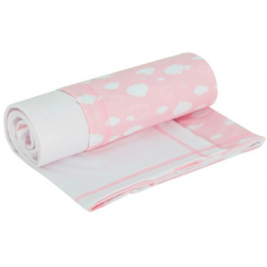 ESITO Letní dětská deka dvojitá bavlna obláček, Barva obláček růžová, Velikost 75 x 100 cm