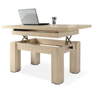 BRAVO dub sonoma, rozkládací, zvedací konferenční stůl, stolek