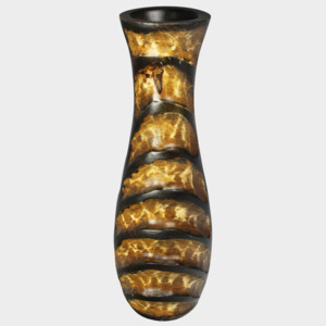 Dřevěná váza hnědá 30,5 cm Thajsko