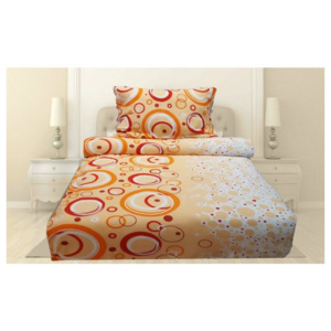 M&K Bavlněné povlečení na 2 postele Skarlet oranžová, 140x200/70x90cm