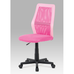 Autronic Kancelářská židle, růžová MESH + ekokůže, výšk. nast., kříž plast černý KA-V101 PINK