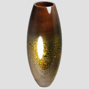 Dřevěná váza 40 cm - Thajsko zlatohnědá