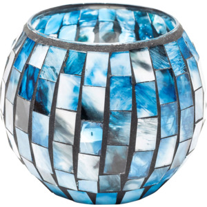 Svícen na čajovou svíčku Mosaico 10 cm - modrá