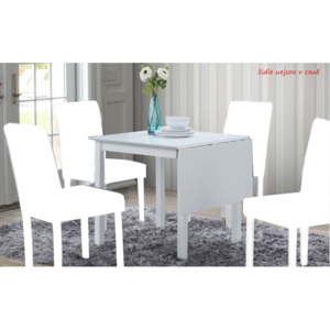 Elegantní jídelní rozkládací stůl v bílé barvě KN467