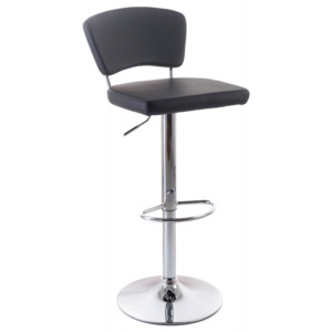 Barová židle G21 Redana koženková s opěradlem black - G21