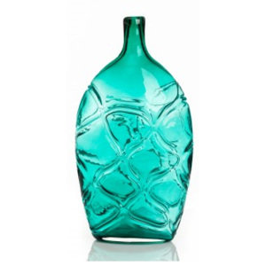 Skleněná váza průhledná modrá 2