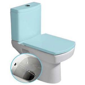 BASIC wc mísa kombi s integrovaným bidetem, spodní/zadní odpad, 35x61cm