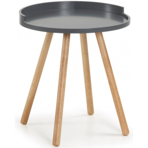 Odkládací stolek LaForma Bruk 46 cm, přírodní/šedá