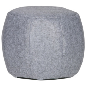 Světle šedý plstěný puf WOOOD Sef, ⌀ 53 cm