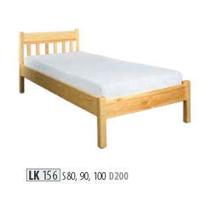 HMmax Postel jednolůžková LK 156 masiv borovice rozměry postele: 80 x 200, Barevné provedení dřeva: dub