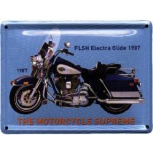 Plechové hodiny motorka FLSH Electra Glide 1987
