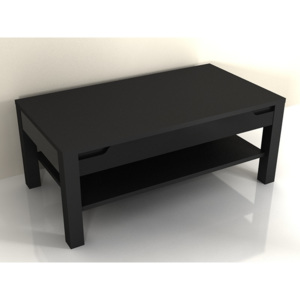 VÝPRODEJ: Moderní konferenční stolek ALASKA černá/černý lesk