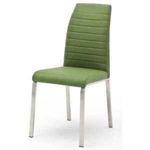 Moderní jídelní židle FLORES A ekokůže zelená kiwi