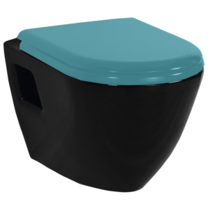 SAPHO - PAULA WC závěsné 35,5x50cm, černá (TP325.40100)