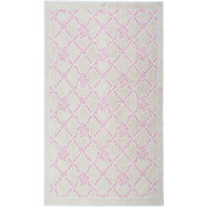 Krémový bavlněný koberec Floorist Powder, 60 x 90 cm