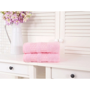 2x froté bavlněný ručník světle růžová 50x90 Estrella (450g/m2)