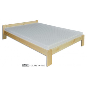 HMmax Postel LK 107 masiv borovice rozměry postele: 120 x 200, Barevné provedení dřeva: natural - přírodní