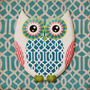 Obraz na plátně - Colorful owl 4, 28x28 cm