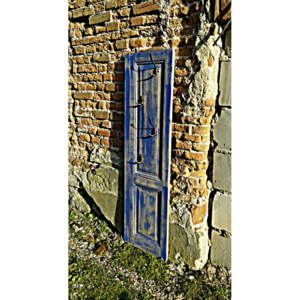 Nástěnný věšák ze starožitných dveří s povrchovou vintage úpravou