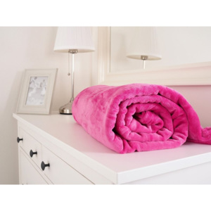 Heboučká mikroflanelová deka růžová 150x200