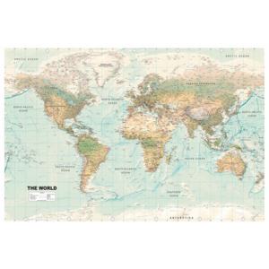 Mapa na korkové tabuli - pěkný svět (90x60 cm) - Murando DeLuxe