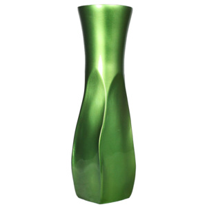 Váza dřevěná zelená 35,5 cm - Thajsko