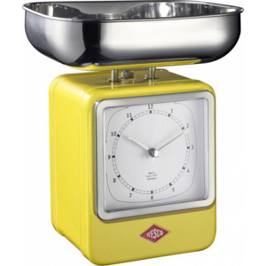 Kuchyňská váha na 4kg s hodinami Wesco (barva-žlutá)
