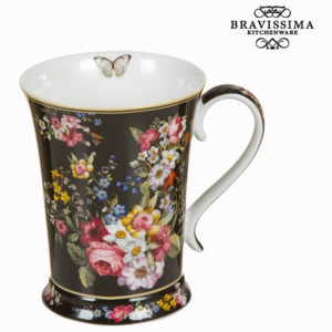 Černý porcelánový šálek bloom - Kitchens Deco Kolekce by Bravissima Kitchen