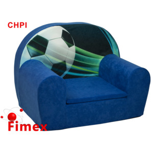 Dětské křesílko FIMEX fotbal modré