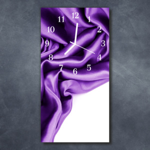 Nástěnné hodiny obrazové na skle - Samet fialový