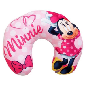 Měkoučký dětský cestovní polštářek Minnie růžová 28x33