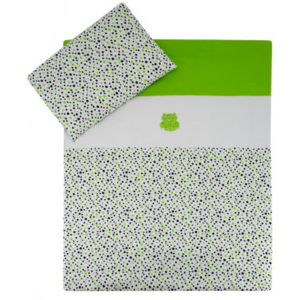ESITO Dětské povlečení puntík JERSEY, Barva puntík zelená, Velikost 100x135 cm