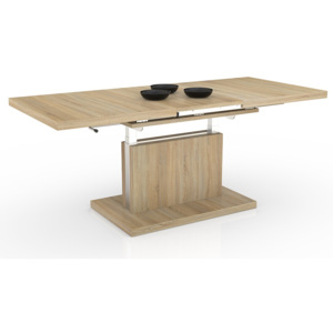 ASTON dub sonoma, rozkládací, zvedací konferenční stůl, stolek