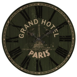 Nástěnné skleněné hodiny - Grand Hotel PARIS