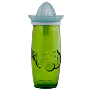 Zelená sklenice s odšťavňovačem z recyklovaného skla Ego Dekor Juice, 0,55 l
