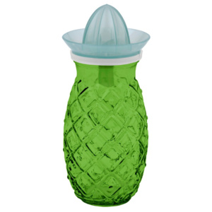 Zelená sklenice s odšťavňovačem z recyklovaného skla Ego Dekor Ananas, 0,7 l