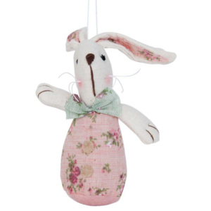 Závěsný králíček růžový holka 8 x 4 x 13 cm (Clayre & Eef)