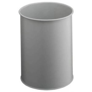 Odpadkový koš kovový kulatý 15 P/30 - barva šedá